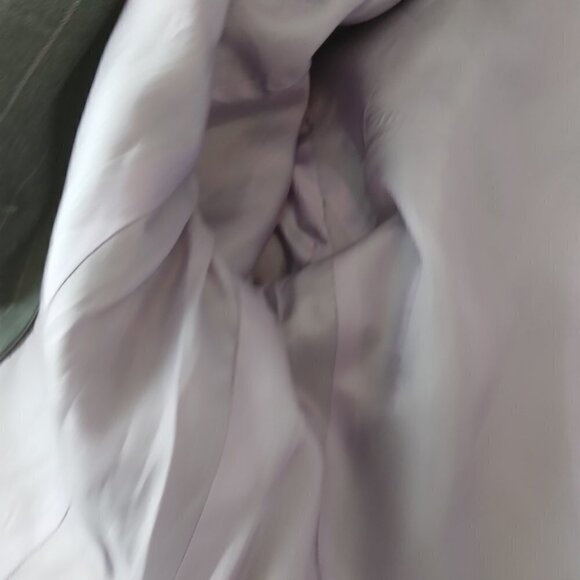 Ann Taylor | Wool Pin Stripe Blazer Jacket Gray Lavender | Size 4P - Picture 11 of 13